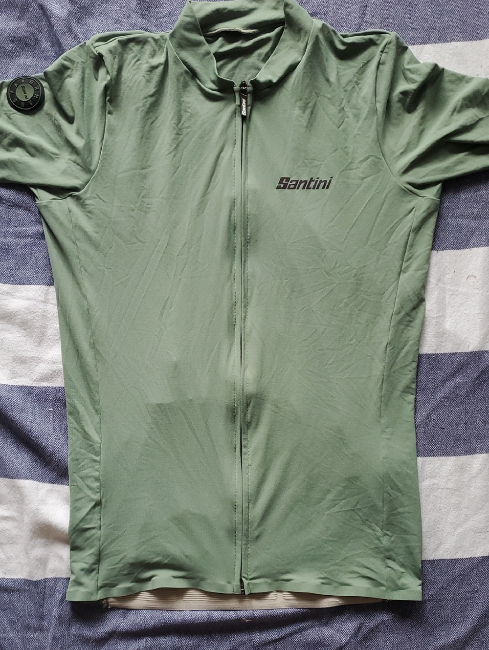 Santini Green Cycling Jersey From Tour De France